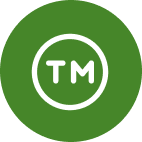 Green circle with white letters 